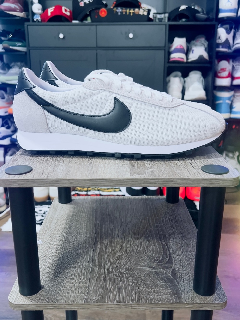 Nike Men’s White Sneakers with Black Swoosh